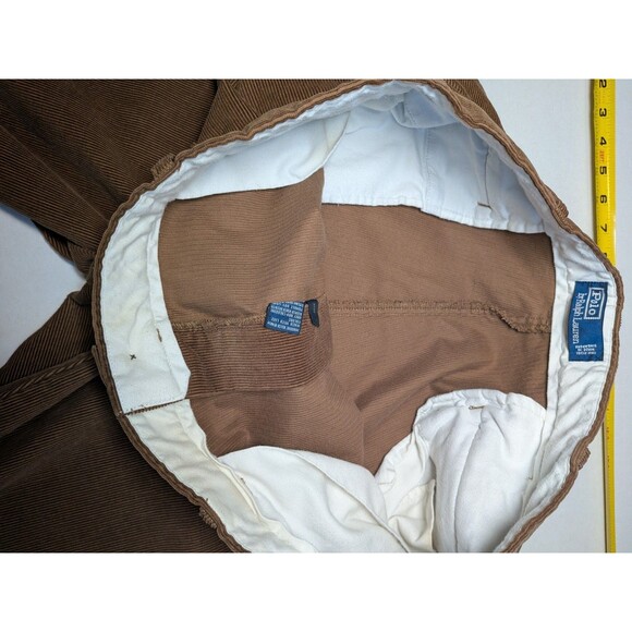 Vtg Polo Ralph Lauren Pants Mens 38x29 -Hemmed- Dark Brown Corduroy Trousers 90s - Picture 12 of 16